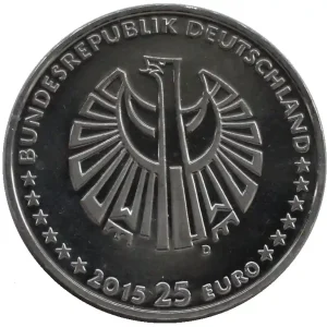 BRD: 25 Euro Silber Wir sind ein Volk - 25 Jahre Deutsche Einheit 2015 F Weltweiter Versand