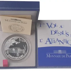 Jetzt Bestellen Frankreich 1,5 Euro Silber Charles Lindbergh 2002 - 1. Non-Stop-Flug über den Atlantik PP Etui