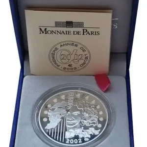 Frankreich 1,5 Euro Silber 2002 Polierte Platte im Etui - Einführung des Euros Im Trend