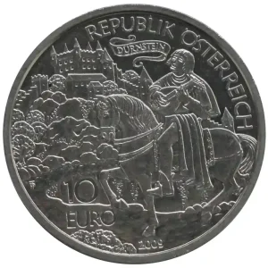 Top-Qualität Österreich 10 Euro Silbermünze Richard Löwenherz 2009 Stempelglanz