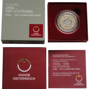 Letzte Chance Österreich 10 Euro Silber Uriel - Der Lichtengel 2018 Polierte Platte