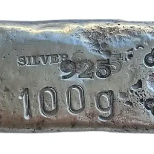 BeKo Edelmetalle 100 Gramm Silberbarren 925er Silber (gegossen) Totenkopf mit Knochen Mega-Angebot