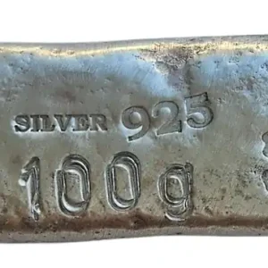 BeKo Edelmetalle 100 Gramm Silberbarren 925er Silber (gegossen) Totenschädel mit Knochen Kracherpreis