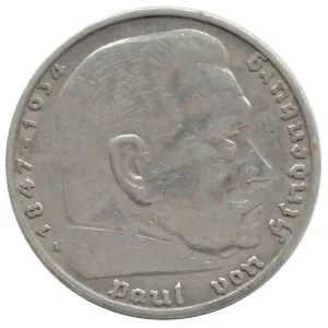 Deutsches Reich 5 Reichsmark Silber Paul von Hindenburg mit Hakenkreuz Bestpreis