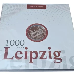 BRD: 10 Euro Silber Gedenkmünze 1000 Jahre Leipzig 2015 Spiegelglanz im Postfolder Großhandel