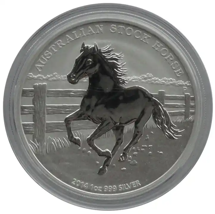 Australien 1 Oz Silber Stock Horse Pferd 2014 mit Zertifikat Billig