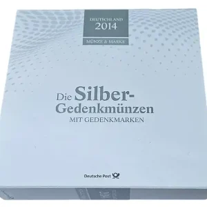 BRD: 5 x 10 Euro Silber Gedenkmünzen 2014 Spiegelglanz im Postfolder und Box Neue Kollektion