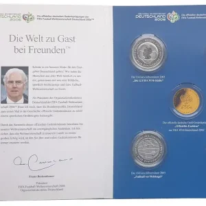 Deutschland 4 x 10 Euro Silber Gedenkmünzen zur Fifa - Fussball WM 2006 im Folder Expressversand