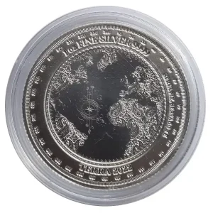 Tokelau 1 Oz Silber Terra - Erde 2022 Stempelglanz in Münzkapsel Weltweiter Versand