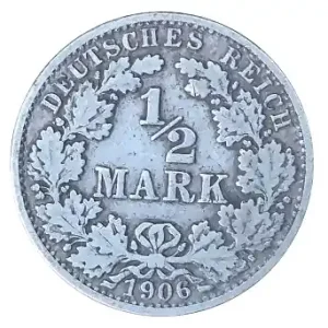 Nur Für Kurze Zeit Deutsches Kaiserreich 1/2 Mark Silbermünze 2,78 gr 900/1000 Silber