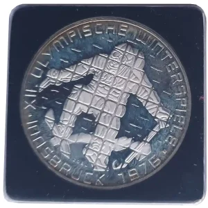 Österreich 100 Schilling 1975 Silber Proof Olympische Winterspiele Innsbruck 1976 Mengenrabatt