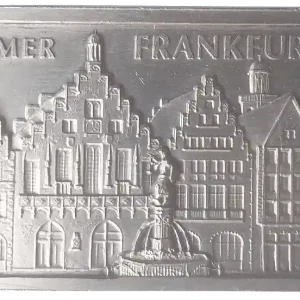 Kracherpreis 1 Oz Silberbarren Heraeus Edelmetalle Hanau. Motivbarren: Römer Frankfurt