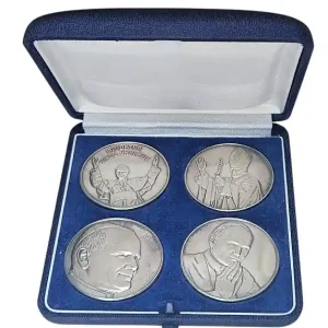 4 x 15 Gramm 999,9/1000 Silbermedaillen Papst Johannes Paul II - Deutschlandreise im Etui Großhandel