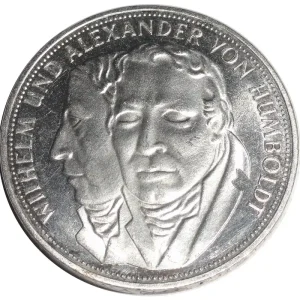 BRD: 5 DM Silber Gedenkmünze Wilhelm und Alexander von Humboldt 1967 F Online Kaufen