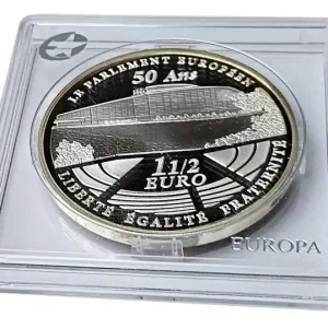 Im Trend Frankreich 1,5 Euro Silber Europa 50 Jahre Europäisches Parlament 2008 Polierte Platte in Münzkapsel