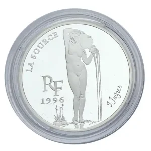Gratis Versand Frankreich 10 Francs/1,5 Euro Silber La Source 1996 Polierte Platte mit Zertifikat