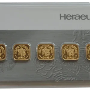 Heraeus 5 x 1 gr Goldbarren 999/1000 Feingoldbarren Blisterkarte Sichere Zahlung