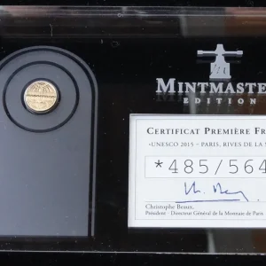 Finale Aktion 5 Euro Gold MintMaster Edition 2015 Ufer der Seine Frankreich Polierte Platte
