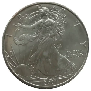 USA 1 Dollar 1 Oz Silber American Eagle 2000 Hochwertig