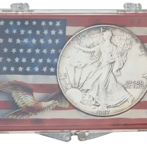 Heute Kaufen USA 1 Dollar 1 Oz Silber American Eagle 1987 im Plastiketui