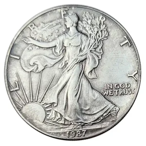 Zertifiziert USA 1 Dollar 1 Oz Silber American Eagle 1987