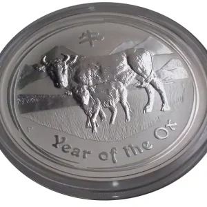 Kostenloser Rückversand Australien 10 Oz Silber Lunar Ochse II 2009