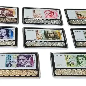 8 x 1 Oz Silberbarren Komplettsatz. Zum Gedenken an die Deutsche Mark Jetzt Zugreifen