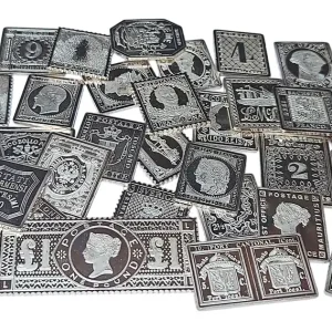 Sofort Bestellen 250 Gramm Silberbriefmarken 999/1000 Feinsilber. Insgesamt 33 Briefmarken in Silber