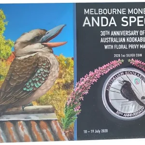 Australien 1 Oz Silber Kookaburra Privy Pink Common Heath - Melbourne Money Expo *Anda Special* 2020 Neu