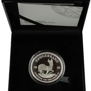 Südafrika 1 Oz Silber Krügerrand 2018 Polierte Platte im Etui Bestpreis