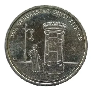 Top-Qualität 20 Euro Silber Gedenkmünze Deutschland Ernst Litfass 2016 - 925/1000 Silber