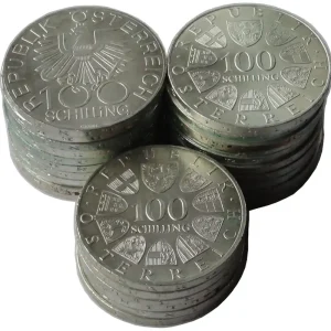 Direktkauf 100 Schilling Münze Österreich Silber Stempelglanz 1974 - 1979