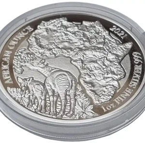 Ruanda 1 Oz Silber Okapi 2021 PP ohne Zertifikat Bestseller