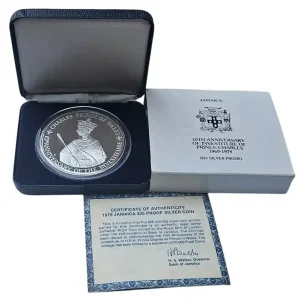 Wochenendangebot Jamaica 25 Dollars Silbermünze Prinz Charles 1979 Polierte Platte im Etui