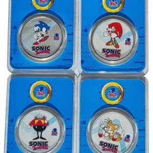 Sparpaket! Niue 4 x 1 Oz Silber Sonic the Hedgehog Farbe (Color) Slap 2021 Wochenendangebot