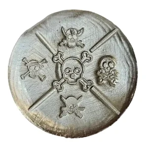 Meistverkauft BeKo Edelmetalle 1 Oz Silberbarren - Rundbarren 999 Feinsilber (gegossen) Motiv Totenköpfe