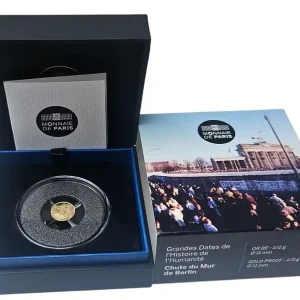 5 Euro Gold 30 Jahre Mauerfall Frankreich 2019 Polierte Platte im Etui - nur 3.000 Stück! Bestpreis