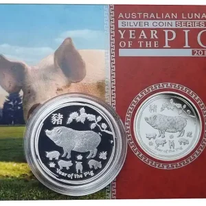 Australien 1/2 Oz Silber Lunar Schwein II 2019 PP im Etui Hochwertig