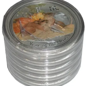 Letzte Chance Australien 5 x 2 Oz Silber Lunar Maus II 2008 Farbe