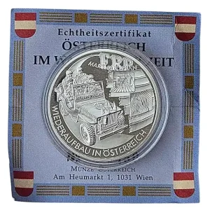 Original 20 Euro Silber Gedenkmünzen Österreich Polierte Platte in Münzkapsel u. Zertifikat