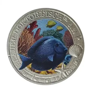 3 Euro Doktofrisch 2024 - Ozean Taler Serie aus Österreich - Leuchtende Meereswelten Preis Gesenkt