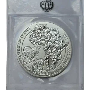 Ruanda 1 Oz Silber Zebra 2011 BU in Original Folie verschweist Highlight
