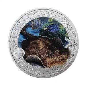 3 Euro Jamaika Stechrochen 2024 - Ozean Taler Serie aus Österreich - Leuchtende Meereswelten Direktkauf