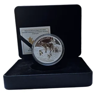 Finale Aktion Kanada 30 Dollars - 2 Oz Silbermünze Timberwölfe 2024 Multifaceted Polierte Platte