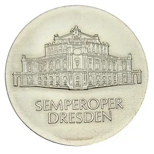 DDR: 10 Mark Silber Gedenkmünze Semperoper in Dresden 1985 Kostenloser Versand