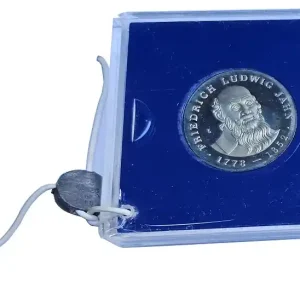 Wochenendangebot DDR: 5 Mark Gedenkmünze 125. Todestag von Friedrich Ludwig Jahn 1977 Polierte Platte verplombt