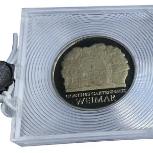 DDR: 5 Mark Gedenkmünze Goethes Gartenhaus Weimar 1982 Polierte Platte verplombt Gratis Versand