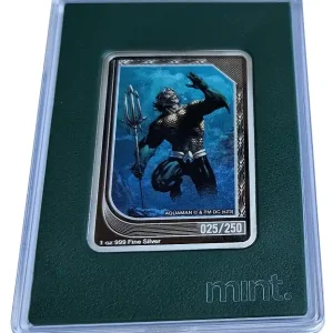 Aquaman Mint Trading Grüne Karte 25/250 - Niue 1 Oz Silber 2023 Polierte Platte Top-Angebot