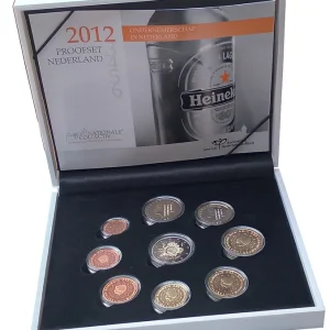 Niederlande 5,88 Euro Kursmünzensatz 2012 Heineken Bier PP Polierte Platte im Etui Hochwertig