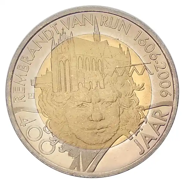 Günstig Niederlande 2 Rembrandt Euro 2006 aus Leiden - Motiv Hooglandse Kirche